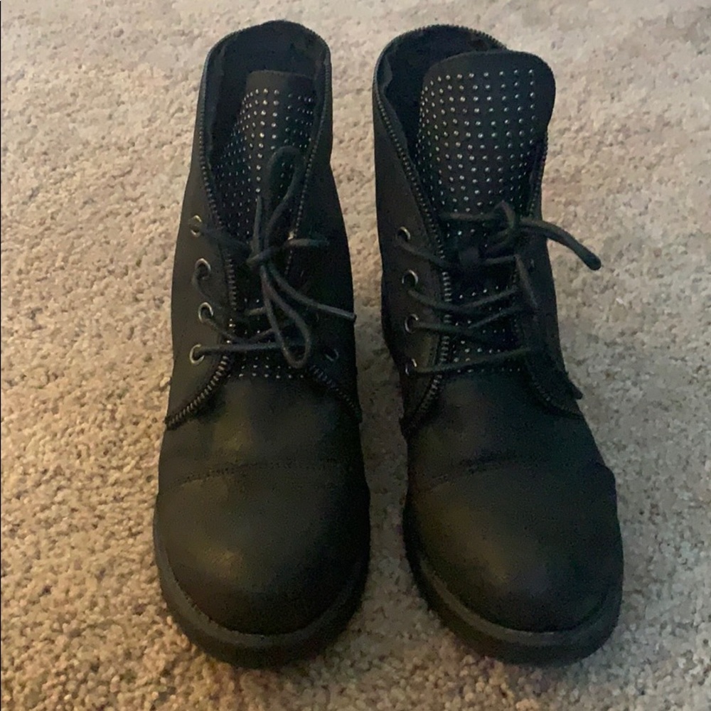 Black Studded Ankle Boots